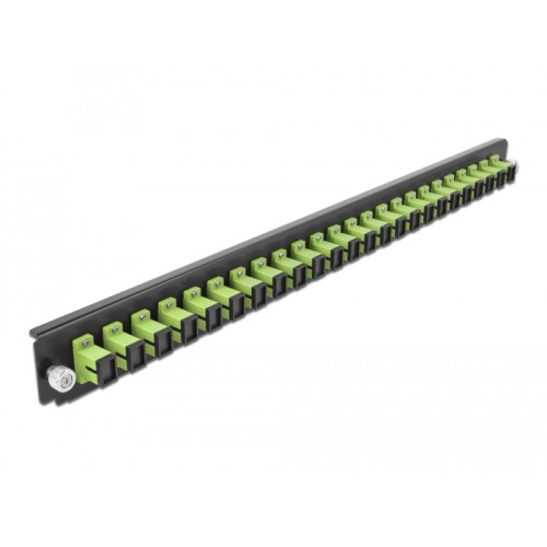19″ Splice Box Front Panel 24 port SC Simplex limegreen