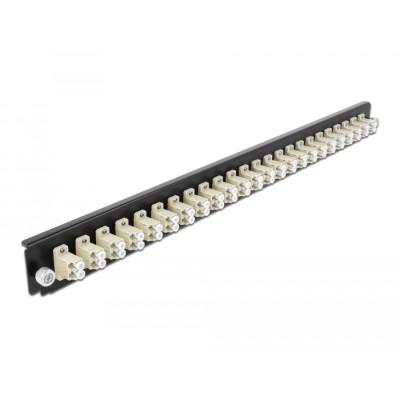 19″ Splice Box Front Panel 24 port LC Duplex beige 2