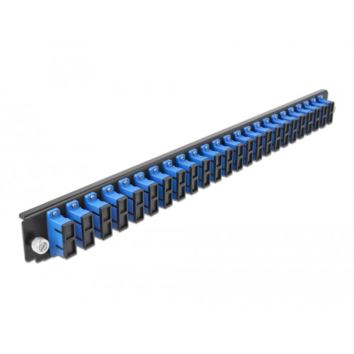 19″ Splice Box Front Panel 24 port SC Duplex blue