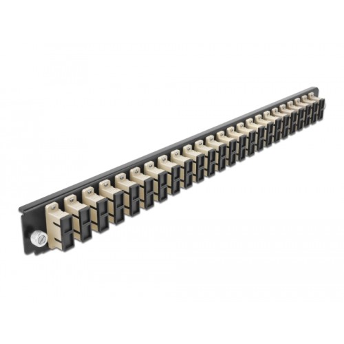 Delock 19″ LWL Spleißbox Frontblende 24 Port SC Duplex beige