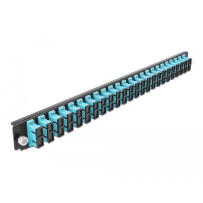 Delock 19″ LWL Spleißbox Frontblende 24 Port SC Duplex aqua 2