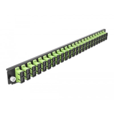 Delock 19″ LWL Spleißbox Frontblende 24 Port SC Duplex lindgrün 2