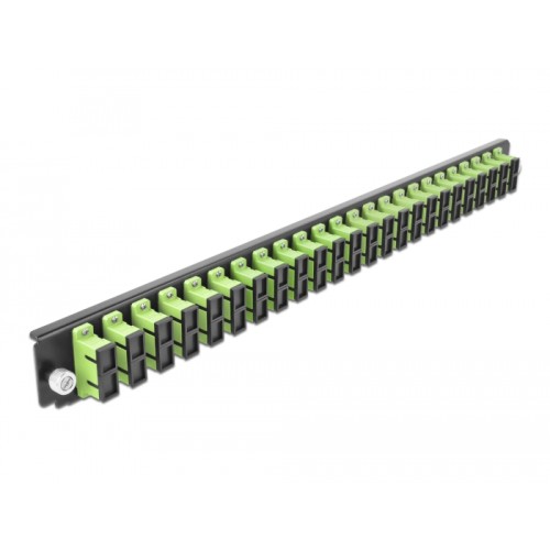 Delock 19″ LWL Spleißbox Frontblende 24 Port SC Duplex lindgrün