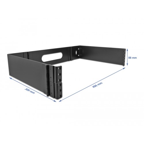 19″ Wall Mount Rack 2U foldable black