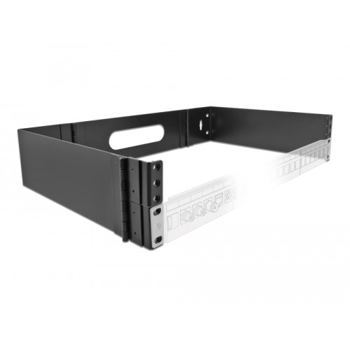 19″ Wall Mount Rack 2U foldable black