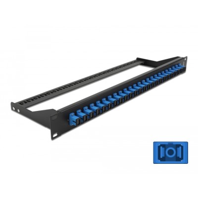 Delock 19″ Fibre Patch Panel 24 port SC Simplex blue