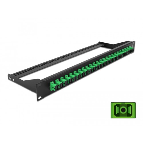 Delock 19″ Fibre Patch Panel 24 port SC Simplex green