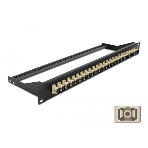 Delock 19″ Fibre Patch Panel 24 port SC Simplex beige