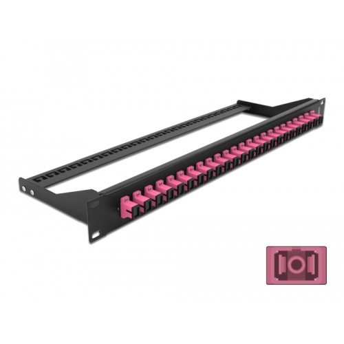 Delock 19″ Fibre Patch Panel 24 port SC Simplex violet