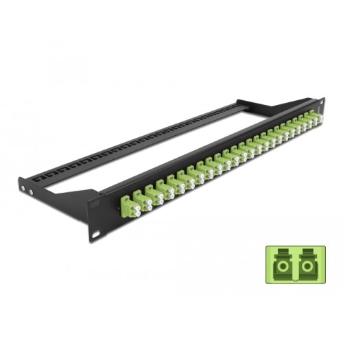 Delock 19″ Fibre Patch Panel 24 port LC Duplex limegreen