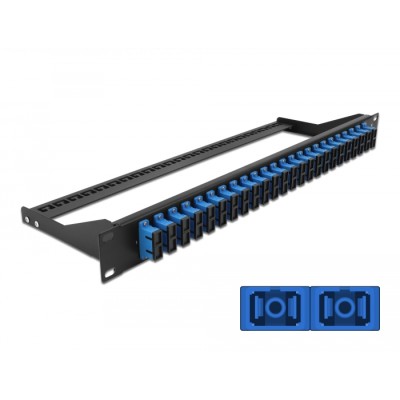 Delock 19″ Fibre Patch Panel 24 port SC Duplex blue