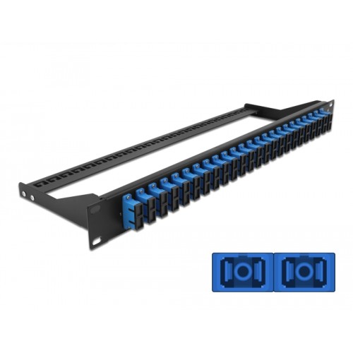 Delock 19″ Fibre Patch Panel 24 port SC Duplex blue