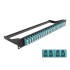 Delock 19″ Fibre Patch Panel 24 port LC Quad aqua