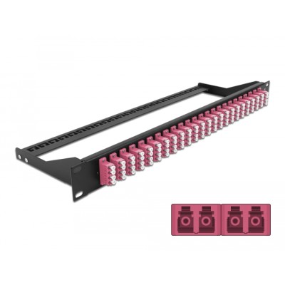 Delock 19″ Fibre Patch Panel 24 port LC Quad violet