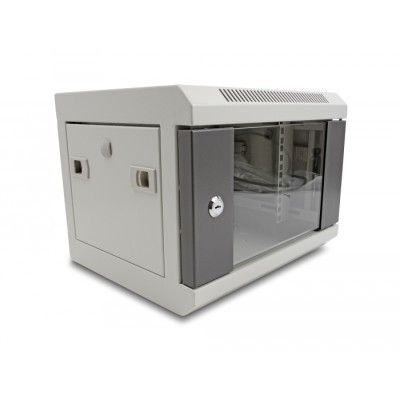 Delock 10″ Network Cabinet with glass door 4U grey