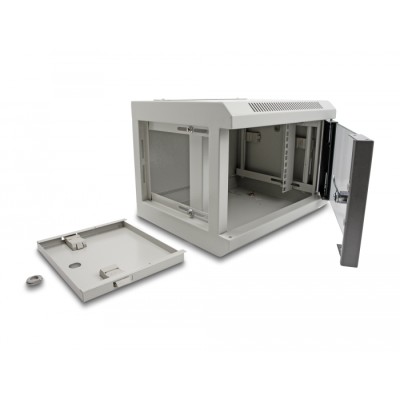 Delock 10″ Network Cabinet with glass door 4U grey 2