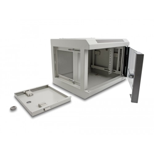 Delock 10″ Network Cabinet with glass door 4U grey