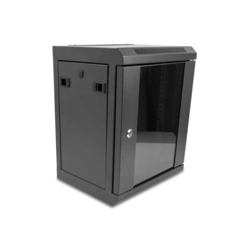 Delock 10″ Network Cabinet with glass door 8U black
