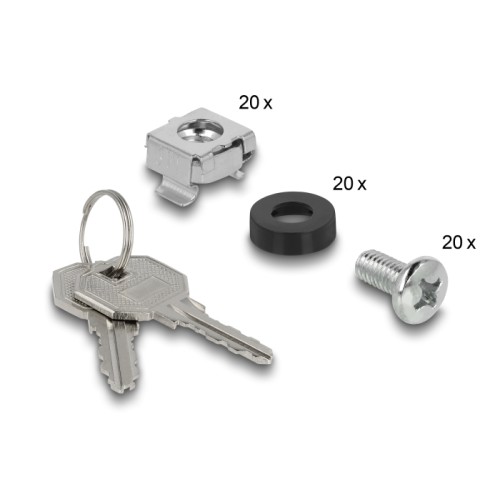 Delock 10″ Network Cabinet with glass door 8U black