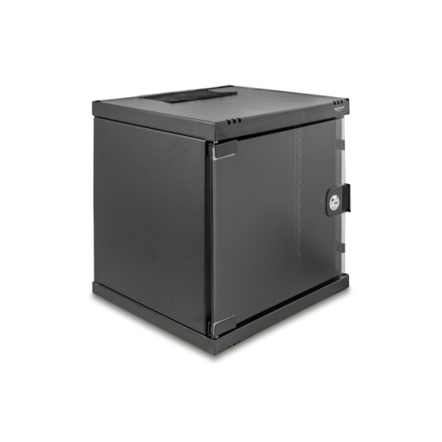 Delock 10″ Network Cabinet 6U with glass door for stand or wall mounting, 240 mm depth, load capacity 30 kg, 330 x 312 x 300 mm,