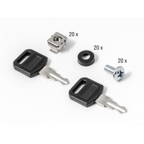 Delock 10″ Network Cabinet 6U with glass door for stand or wall mounting, 240 mm depth, load capacity 30 kg, 330 x 312 x 300 mm,