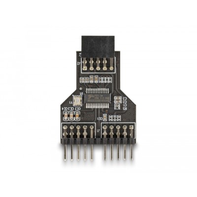 Delock USB 2.0 Hub 9 pin Pin Header female to 2 x 9 pin Pin Header male 2