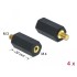Delock Standoff M4 x M3, hexagon, inside / outside, 20 mm black 4 pcs
