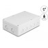 Delock Installation housing with cable entries 180 x 125 x 57 mm grey