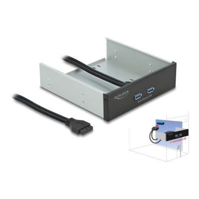 5.25″ Front Panel with 2 x SuperSpeed USB (USB 3.2 Gen 1) Type-A ports