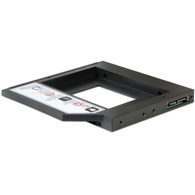 Delock Slim SATA 5.25″ Installation Frame (13 mm) for 1 x 2.5″ SATA HDD up to 9.5 mm 2