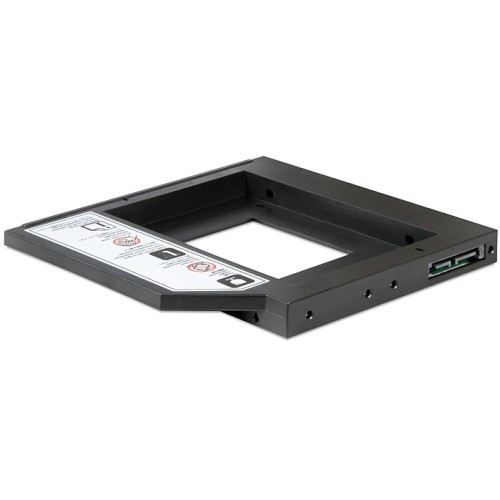 Delock Slim SATA 5.25″ Installation Frame (13 mm) for 1 x 2.5″ SATA HDD up to 9.5 mm
