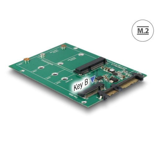 Delock Converter SATA 22 pin  1 x M.2 + 1 x mSATA