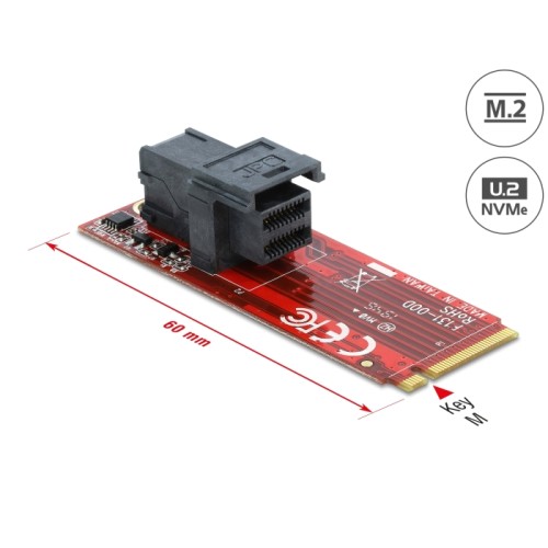Delock Adapter M.2 Key M > SFF-8643 NVMe