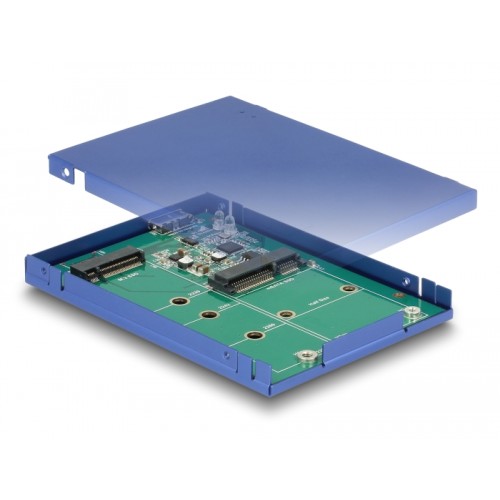 Delock 2.5″ Converter USB 3.1 Micro-B female > M.2 / mSATA with enclosure