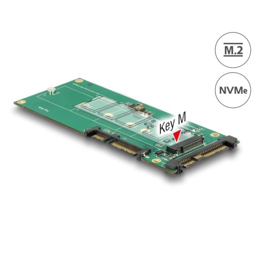 Delock Converter U.2 SFF-8639 NVMe / SATA 22 pin  1 x M.2 Key M