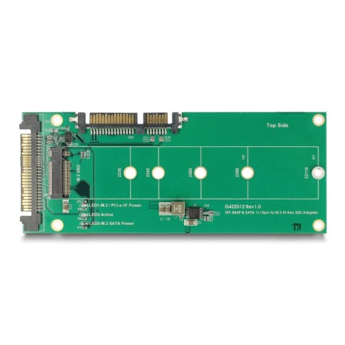 Delock Converter U.2 SFF-8639 NVMe / SATA 22 pin  1 x M.2 Key M