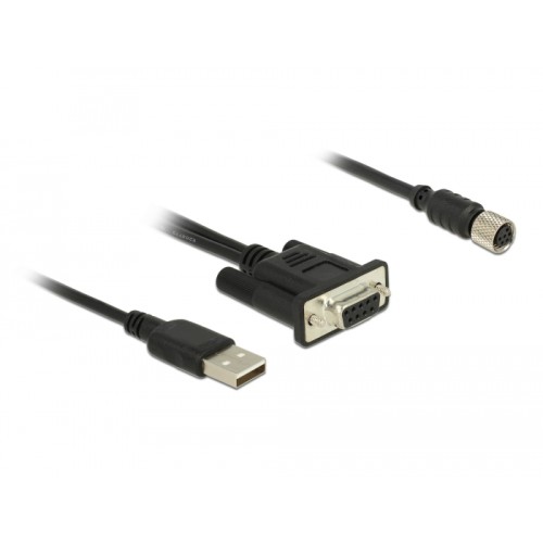 Navilock Connection Cable M8 female waterproof  DB9 female RS-232 1.2 m