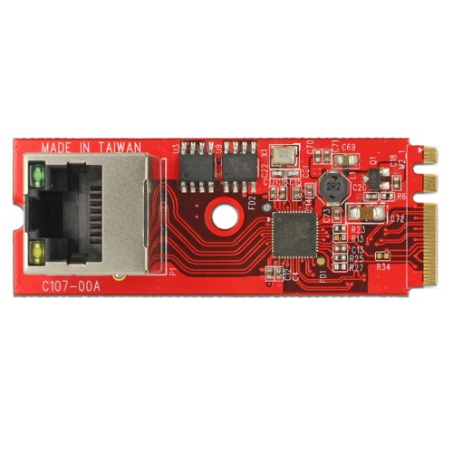 Delock Converter M.2 Key A+E male > 1 x RJ45 Gigabit LAN port vertical