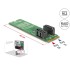 Delock Converter M.2 Key B+M male > 2 x SATA 7 pin male with RAID