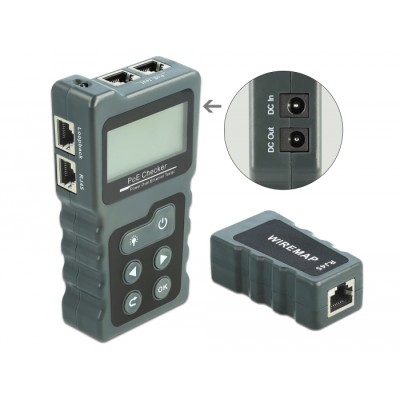 Delock LCD Cable Tester RJ45 / PoE / DC