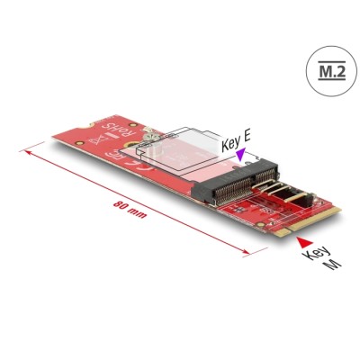 Delock Converter M.2 Key M male  M.2 Key E slot for USB and PCIe modules