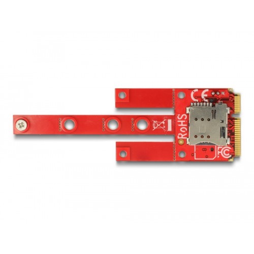 Delock Converter Mini PCIe > M.2 Key B slot + Micro SIM slot