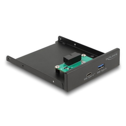 Delock 3.5" USB 3.1 Gen 1 Front Panel 1 x USB Type-C™ + 1 x USB Typ-A