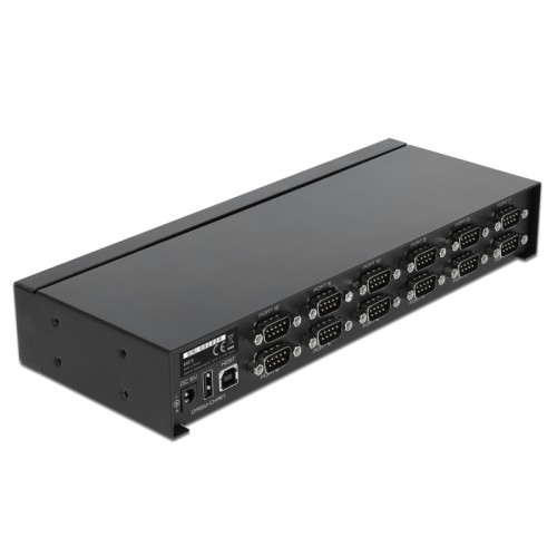 Delock USB 2.0 to 12 Port Serial RS-232 Hub with surge protection and extended temperature range