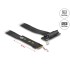 Delock M.2 Key M to U.2 SFF-8639 NVMe Adapter angled with 20 cm cable