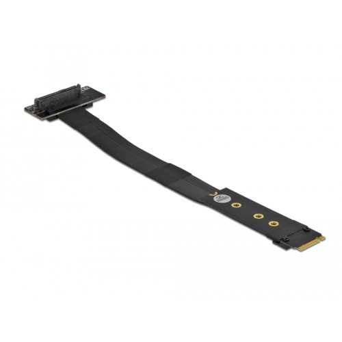 Delock M.2 Key M to U.2 SFF-8639 NVMe Adapter angled with 20 cm cable