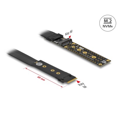 Delock Riser Card M.2 Key M Extension NVMe with 20 cm cable