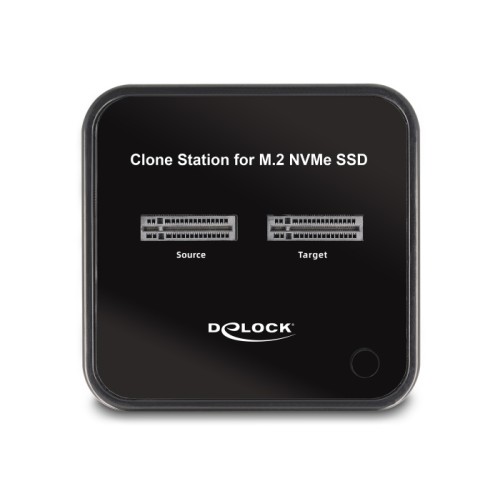 Delock M.2 Docking Station for 2 x M.2 NVMe PCIe SSD with Clone function