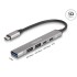 Delock 4 Port Slim USB Type-C™ Hub with 1 x USB 10 Gbps Type-A + 2 x USB 2.0 Type-A + 1 x USB 2.0 USB Type-C™ and PD 95 W