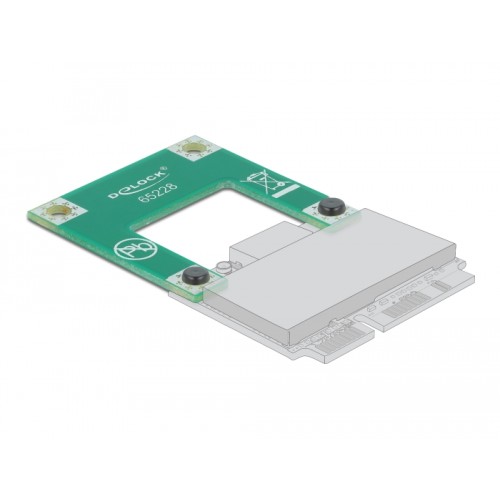 Delock Mini PCI Express / mSATA Extension half size > full size